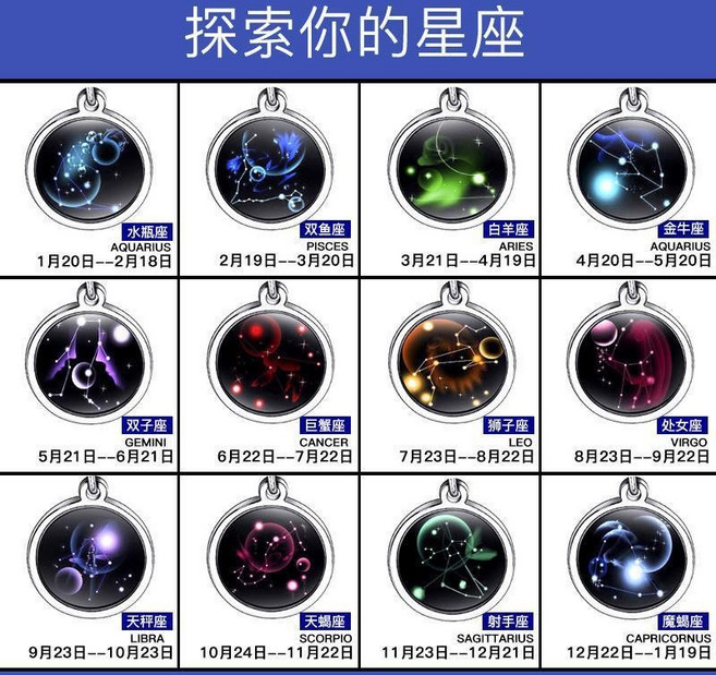 全店精選 純銀十二星座月牙夜光男士項鏈潮牌百搭高級感設計情侶吊墜送男友