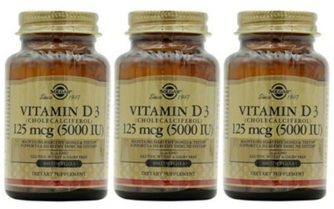 솔가 비타민 D3 5000 IU 소프트젤, 100정, 3개