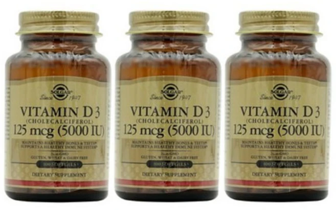 솔가 비타민 D3 5000 IU 소프트젤, 100정, 3개 - 쿠팡