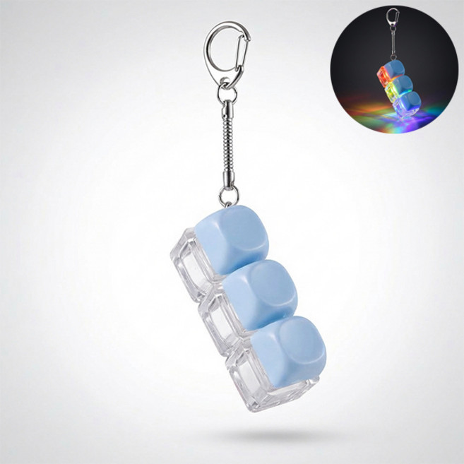 치프몰 파스텔 키보드 열쇠고리, 1개, LED 3캡 블루