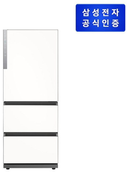(삼성전자) 비스포크 김치플러스 3도어 김치냉장고 (RQ33DG71J3EW)(에센셜 화이트/328L) )(삼성 직거래 공식인증점)(배송/설치/폐가전 회수), RQ33DG71J3EW, 에센셜 화이트