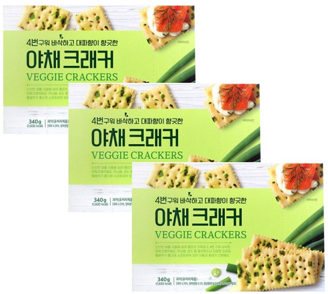 푸지안 대파향 야채 크래커 340g 3개