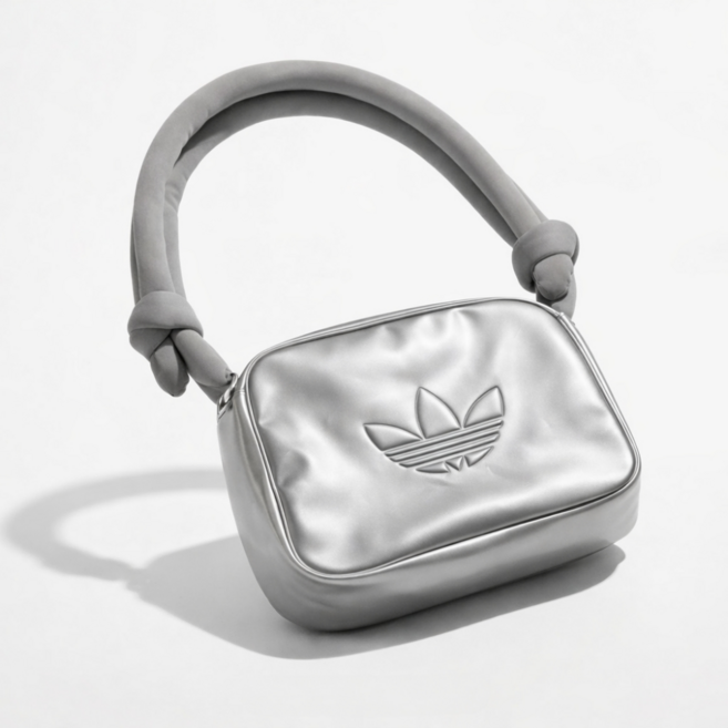 아디다스 글로시 에나멜 비대칭 투웨이 미니백 크로스 토트