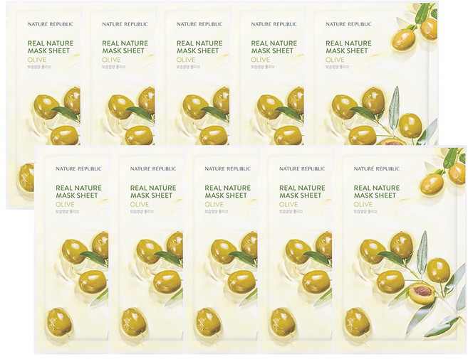 네이처리퍼블릭 리얼 네이처 올리브 마스크팩, 1개입, 30개