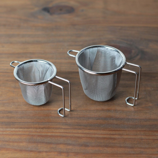 SALUS 雙層不鏽鋼 深型濾茶網 濾茶器, 1個, (小)外徑6.5/內徑5.5x5.5cm