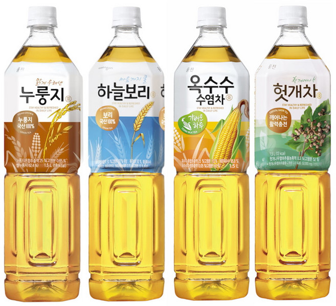 [마시자몰] 웅진 차음료 종합 1.5L 4종 하늘보리 + 누룽지 + 헛개차 + 옥수수