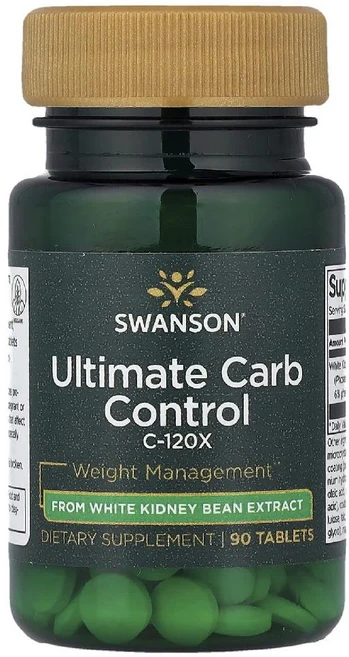 스완슨 얼티밋카브컨트롤 흰강낭콩추출물 90정 탄수화물조절 컷팅 차단 Carb Control, 1개 - 쿠팡