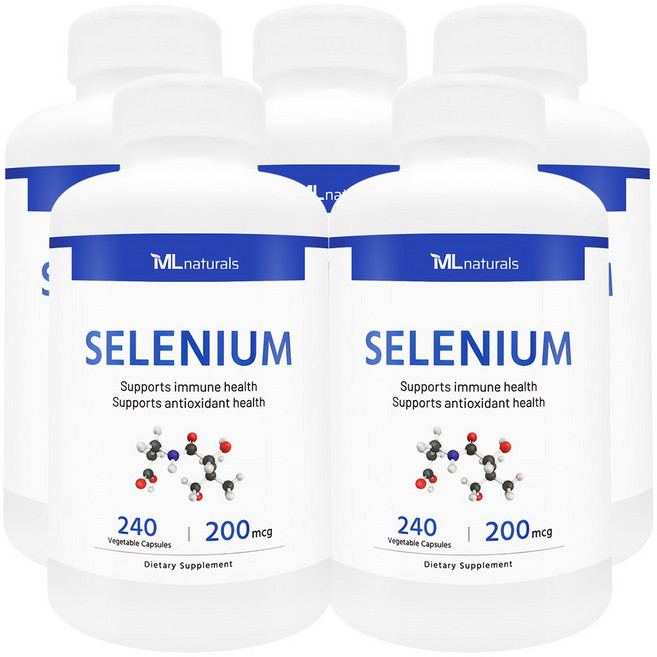 [미국빠른직구] 신제품 마이라이프 내추럴스 셀레늄 200mcg, 5개, 240정