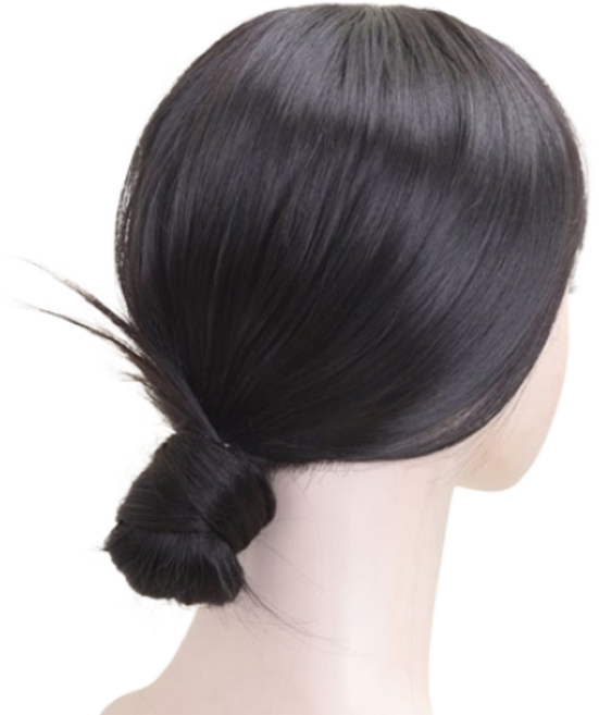 키밍 밴드형 똥머리 당고머리 가발 헤어피스, 딥브라운, 1개