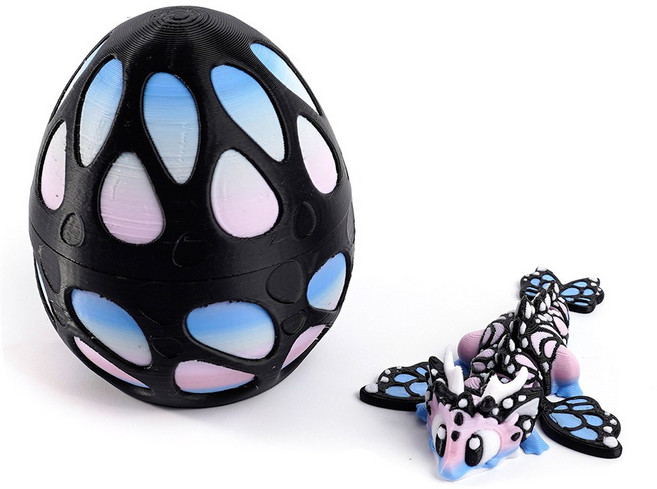 베이비 에그 드래곤 모형 인형 자유관절 3D프린터 선물 소품 P320, 1개, 나비드래곤