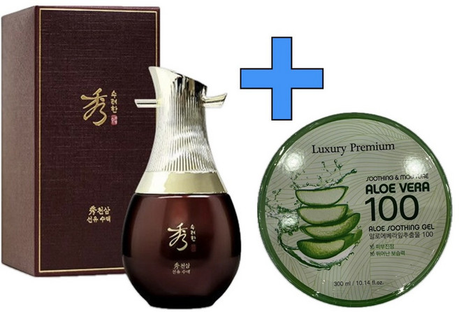 수려한 천삼 선유 수액 130ml+알로에베라 수딩젤 300ml