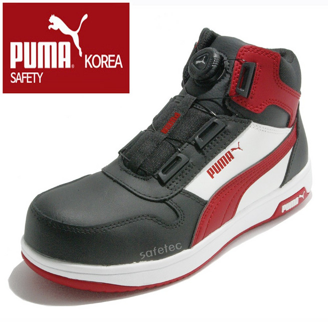 kcs인증 PM 경량 다이얼 안전화 6인치 블랙 옐로우 논슬립 1등급 생활방수 가벼운 플라스틱 토우캡 내열성 고무 미끄럼방지 아웃솔