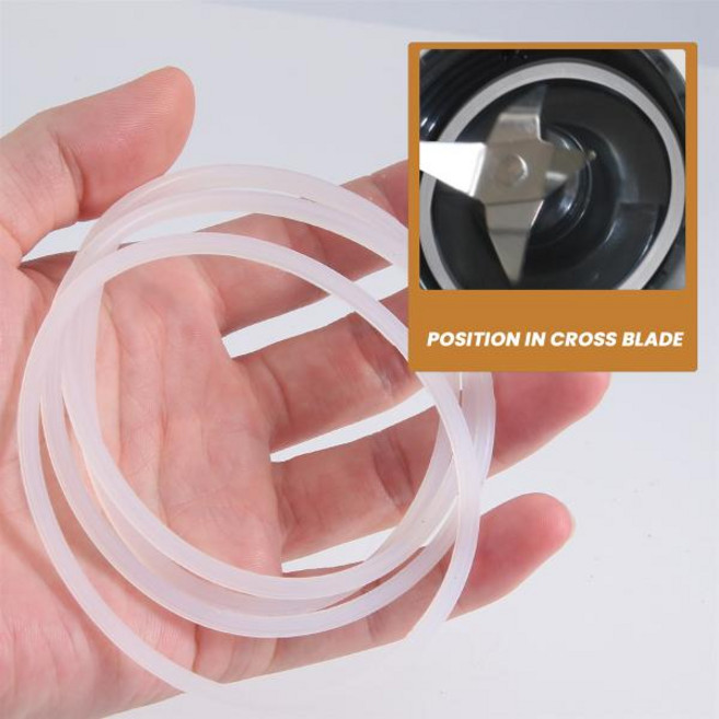 Magic Bullet 믹서기 교체 가스켓 고무 도장 링 플랫 크로스 4 팩 신제품