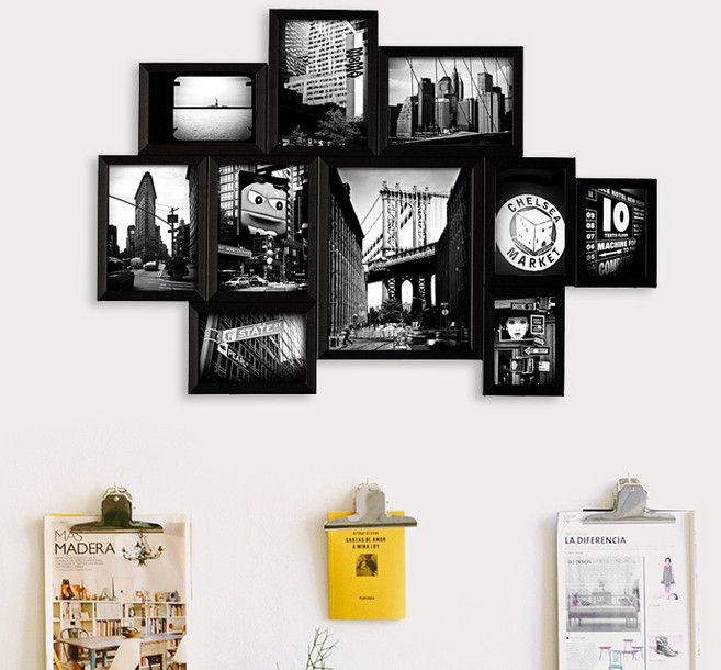 에이모노 포토프레임 10p 세트, 소호15블랙