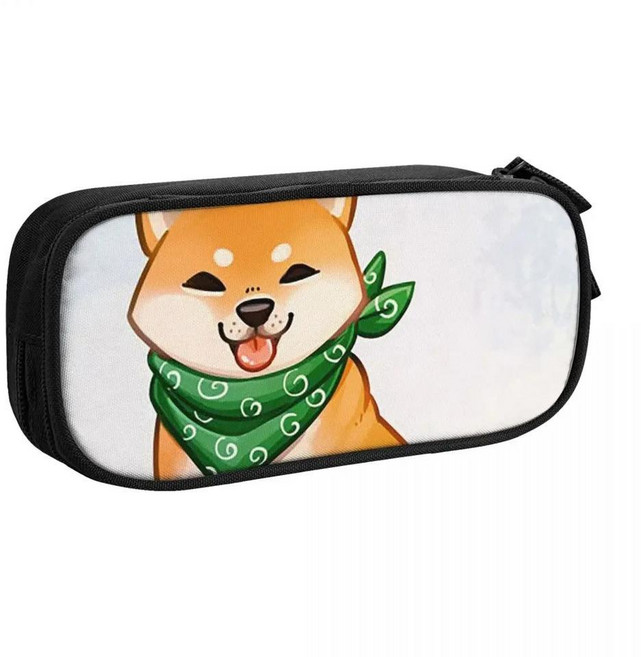 동물 시바견 대용량 필통 펜 가방 박스 학생용 문구 학교 사무실, 1개, 색상: 5. 3