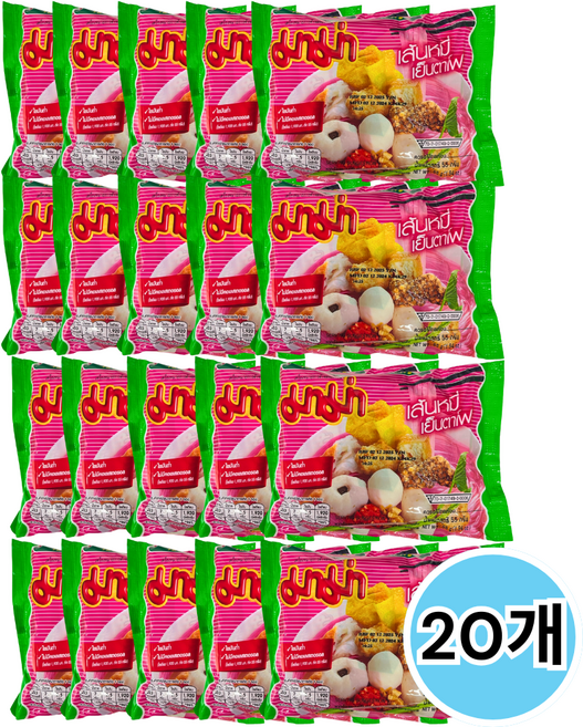 태국라면 핑크국수 마마 옌타포, 20개