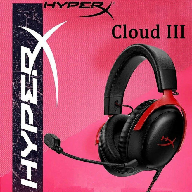 HyperX Cloud 3 III 유선 게임용 헤드셋DTS 사운드 마이크 포함 HyperX 소프트웨어 PC PS Xbox 스위치용 USB 게임용 헤드폰, [01] 옵션1