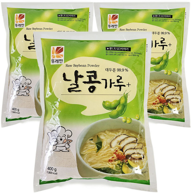 뚜레반 날콩가루, 400g, 3개