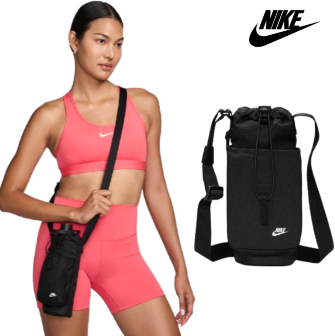 나이키 물통 주머니 키즈 아동 성인 공용 물병 가방 크로스백 HM6828-091, FREE, 블랙, 1개