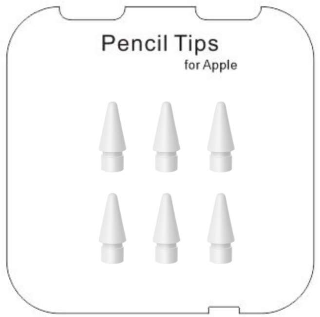 NUBASE 애플펜슬 펜촉 반영구 메탈펜촉 애플펜슬 프로 1세대 2세대 호환 펜촉 9가지, 1세트, 05. HB x 6 (화이트)