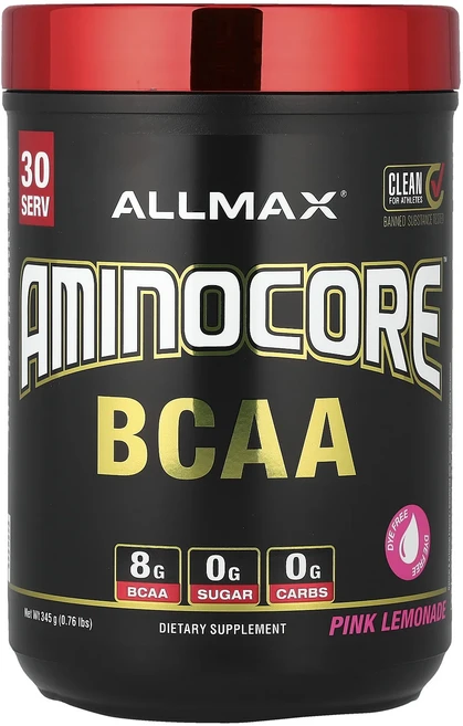 새해 첫좋은선물 ALLMAX AMINOCORE™ BCAA 핑크 레모네이드 345g(0.76lb) 제대로 할인합니다, ALLMAXAMINOCOREBCAA핑크레모네이드345g, 345g, 1개 - 쿠팡