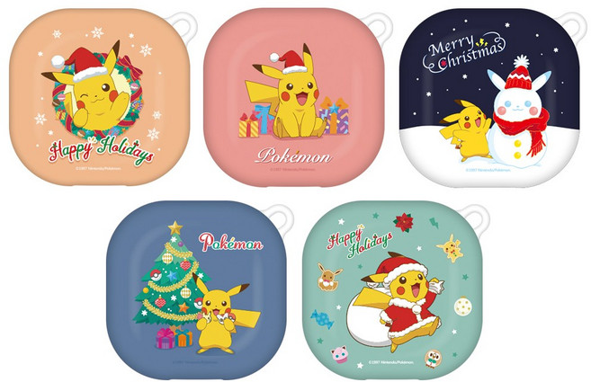 피카츄 크리스마스 갤럭시 버즈2/프로/라이브 하드케이스, 트리피카츄, 1개