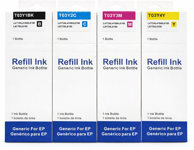 잉크아울렛 엡손 T03Y 호환잉크 L4150 L4160 L6160 L6170 L6190 L6191 T03Y세트, 1세트, 티03와이 4색 재생세트