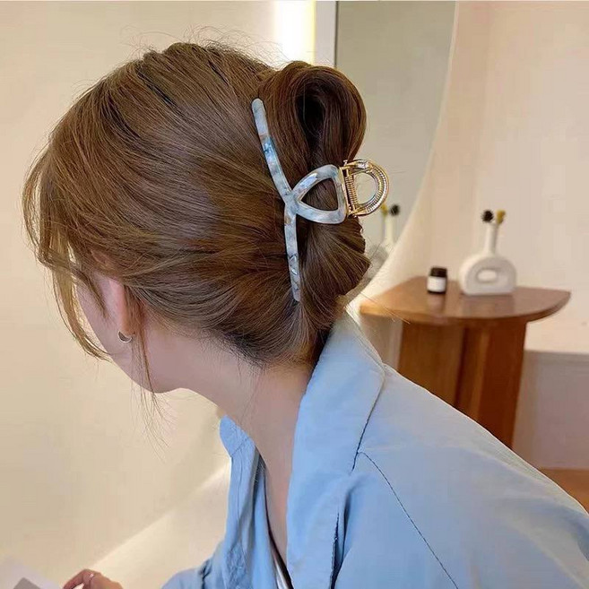 예더마켓 셀룰로오스 올림머리 꼬임 메탈 빅사이즈 집게핀