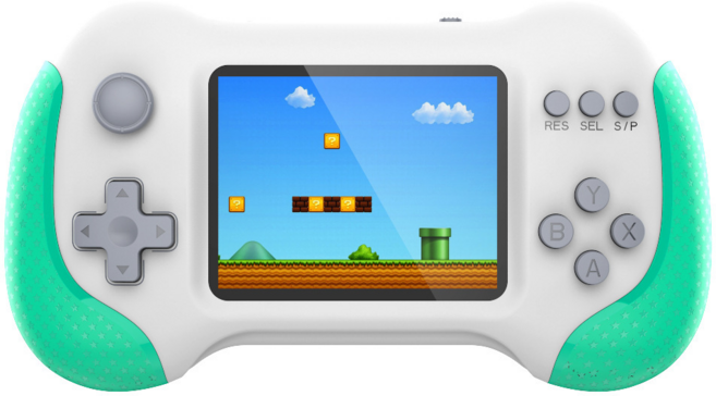 뉴타입 X9M 레트로 게임기 666개 게임 휴대용 크리에이티브 미니 게임기, 그린-단독 게임기