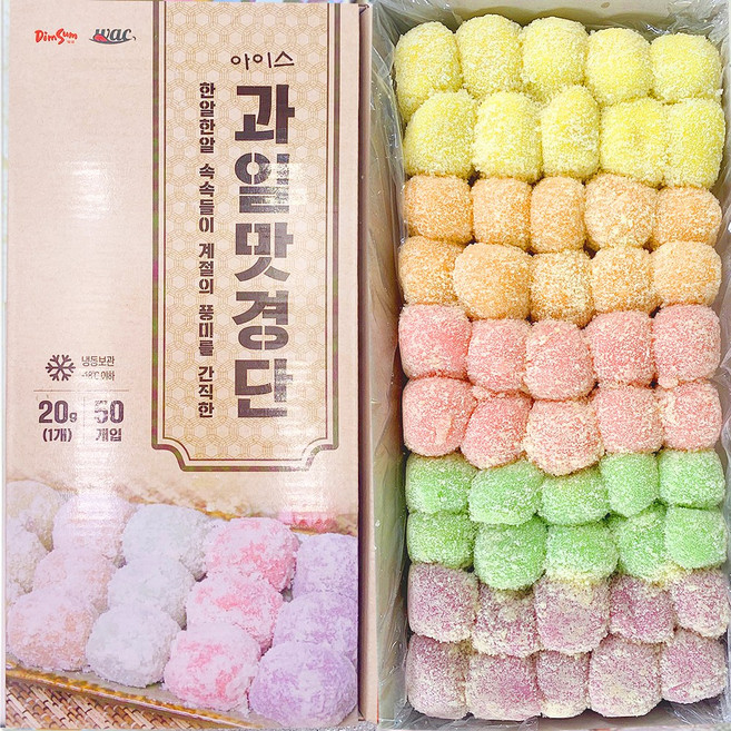 과일맛경단 아이스경단 냉동떡, 1개, 1kg