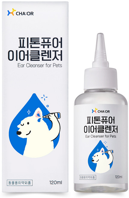 차바이오 차오르 피톤퓨어 이어클렌저 피톤치드 편백수 약산성 귓병 귀냄새 강아지 외이도염 해결, 1개, 120ml