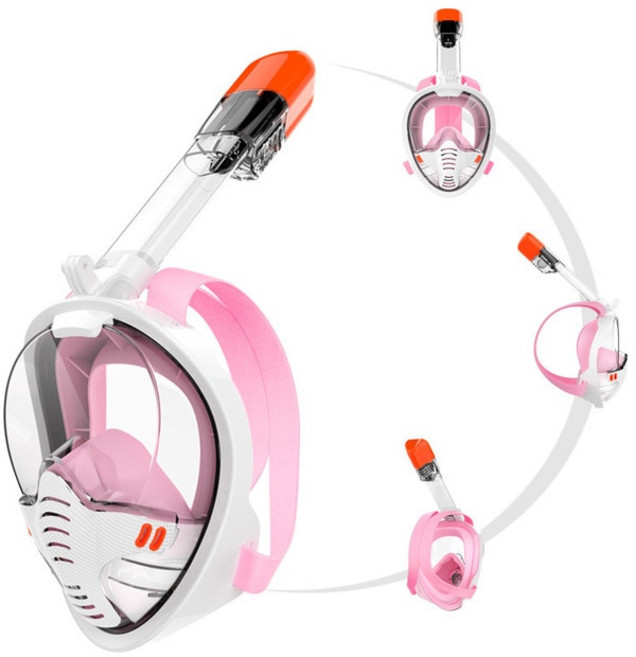 남녀공용 풀 페이스 다이빙 마스크 스쿠버 스노클링 수중 호흡 분리 김서림 방지 수영 신제품, 04 color 04_01 S/M