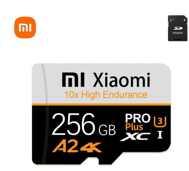 샤오미 마이크로 SD 카드 스마트폰 및 감시 카메라용 고속 TF 플래시 메모리 2TB 1TB 256GB 512GB 64GB 128GB, 3) 256GB, 1개, 2.256GB