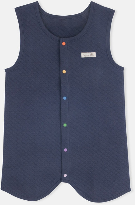 오가닉붐 유아용 스마일 삼중지 보온 전타 수면 조끼