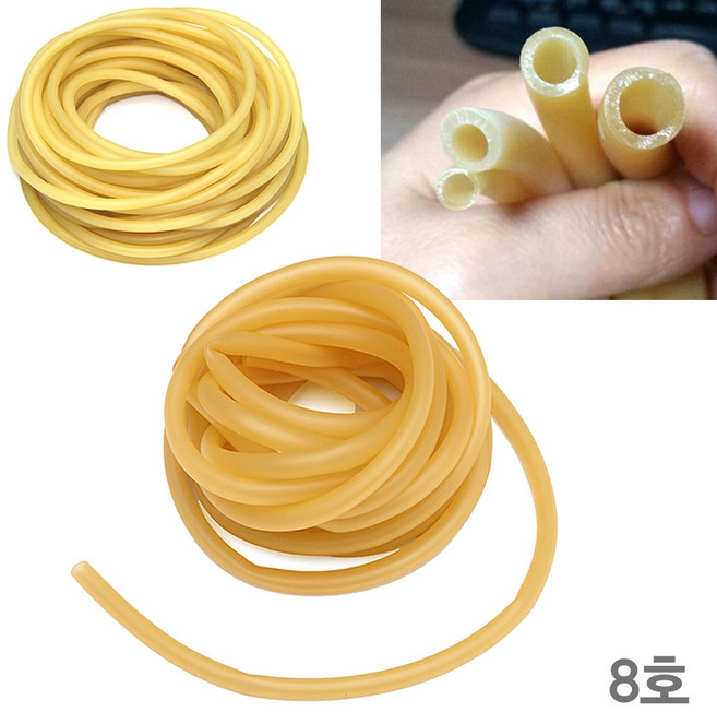 4호~10호 라텍스 천연 고무 고무관 튜브 석션 고무줄 호수, 4. 천연고무관 8호 2m