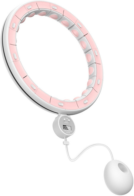 RUNDX 스마트 훌라후프 웨이스트 뷰티라인 지압, 1개, 핑크, 45kg