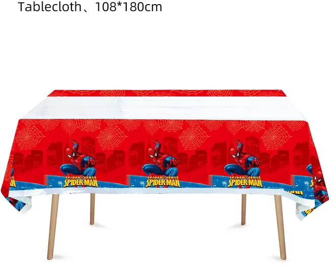 스파이더맨 테마 테이블보 어벤져스 히어로 생일 파티 장식 플라스틱 커버 게임 데이 완벽, 13 style 2