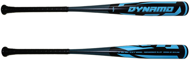 스카이라인 유소년 알로이배트 Dynamo 알루미늄 블랙/블루 30인치 21온스, 1개