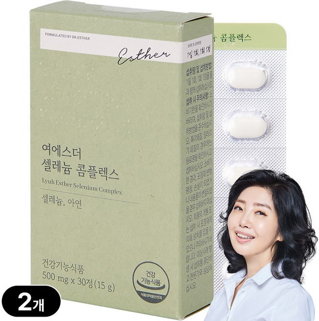 [본사직영] 여에스더 셀레늄 콤플렉스 (항산화 셀레늄 & 정상적인 면역기능 아연) 국민영양 프로젝트, 2개, 30정