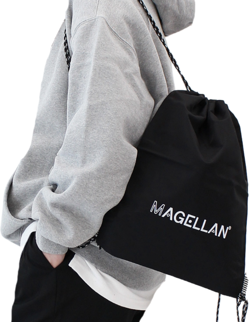 스트링 백팩 여행용 멀티백 짐색 복조리 나일론 헬스 신발주머니 여행 실내화 가방, 마젤란멀티백-Black, 1개