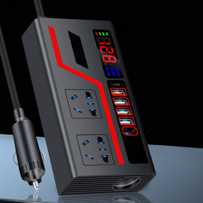 체리스팟 220V 다기능 차량용 인버터 IN-11 고속 충전 시가잭 멀티 충전 12V 24V 연장 인버터, 1개