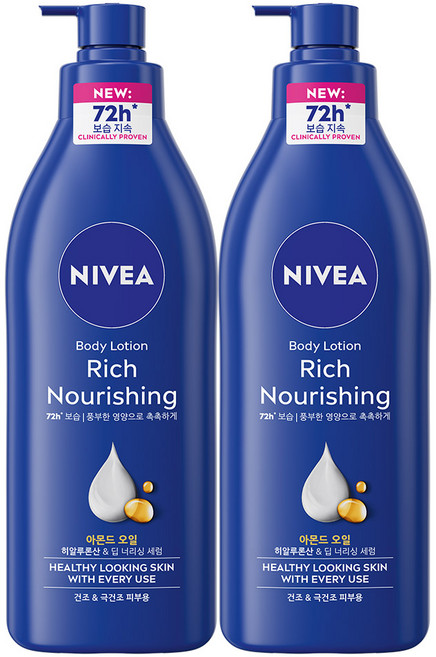 니베아 리치 너리싱 바디로션, 400ml, 2개