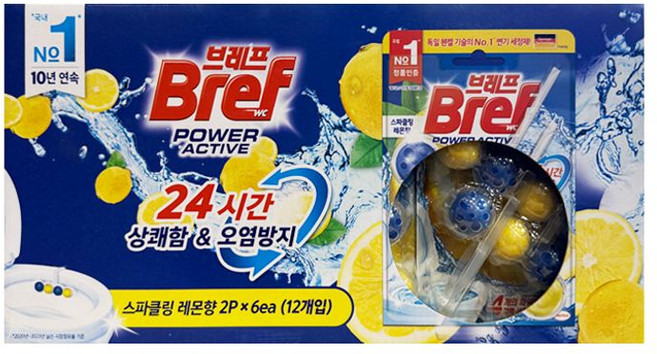 브레프 파워 액티브 변기 세정볼 50g x 12입, 1세트, 1g