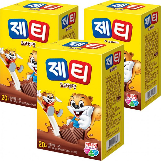 [오늘의 픽] 제티 초코렛맛 60T (20개입x3개), 1.02kg, 3개, 20개입