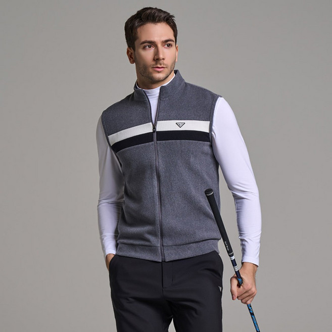 다운블로우 남자 스포츠 골프웨어 풀집업 베스트 조끼 DB 6507-1
