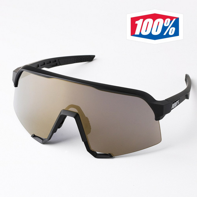 100% 백프로 선글라스 고글 S3 소프트 택트 블랙 소프트 골드 미러 60005-00002 러닝 라이딩 스포츠 선글라스
