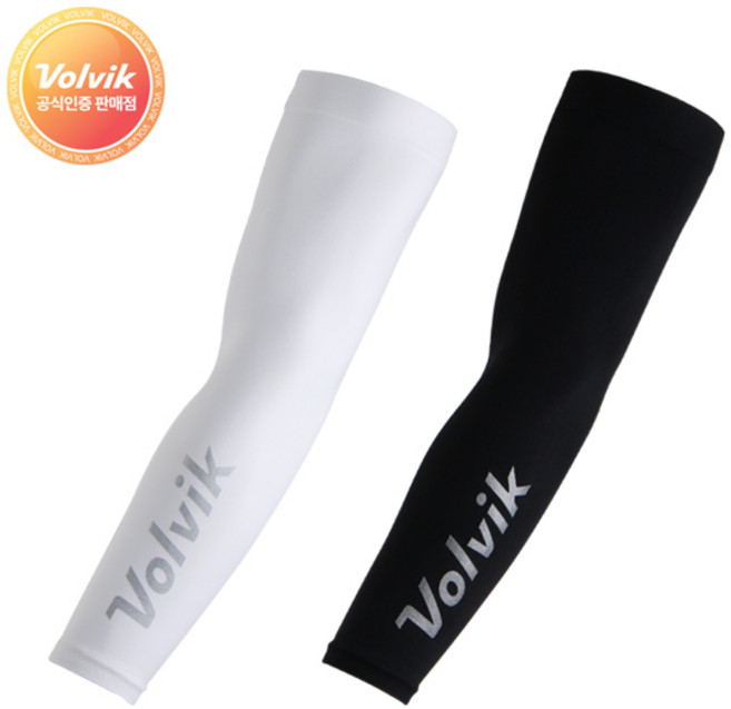 [VOLVIK] 볼빅 아쿠아엑스 냉감 골프 쿨토시 팔토시 양손 자외선차단 파크골프 운전 낚시 등산 스포츠 쿨토시, 화이트, 1개
