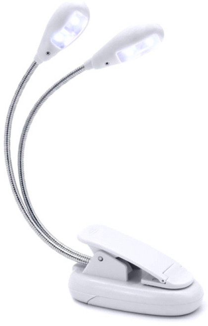 멀티라이트 더듬이 투헤드 4LED 8LED 집게 독서등 무드등 북라이트 악보보면대, 4LED화이트