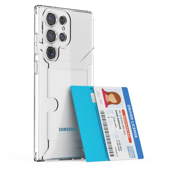 간단 간편 스마트폰케이스 방탄투명젤리 투명범퍼 카드2장 카메라렌즈보호 갤럭시 점프3 M44 M446 전기종