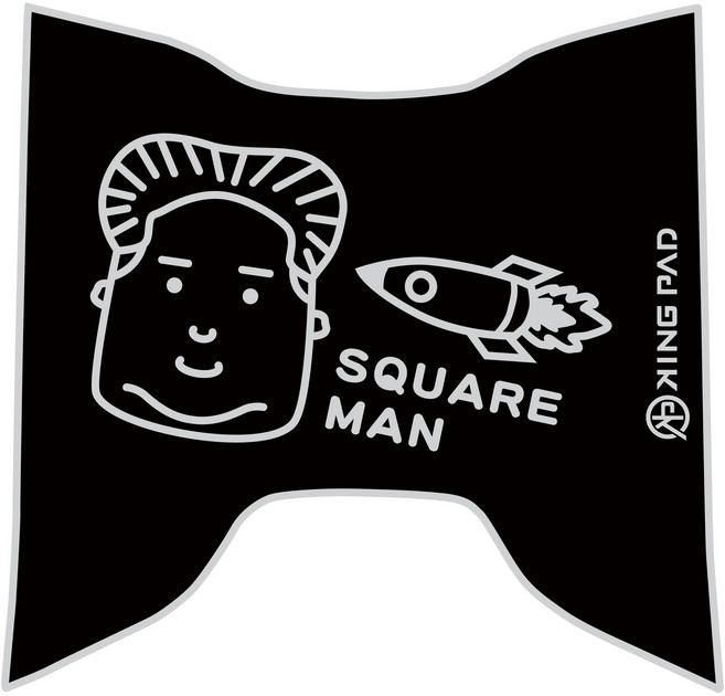 KING PAD VINOORA 125 機車腳踏墊 小小兵 止滑腳踏墊 立體造型腳踏墊, 方臉男X58(淡灰)XS